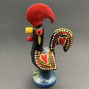 Vintage Rooster of Barcelos Figurine Portuguese Good Luck‎ Symbol Hand Painted